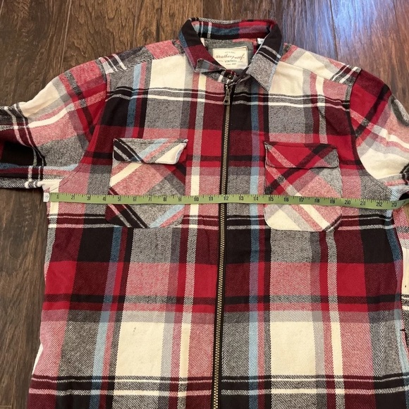 Original Weatherproof Vintage Long Sleeve Flannel Zip Up Shirt - Picture 4 of 7